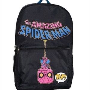 Funko Pop Spiderman black light backpack NWT